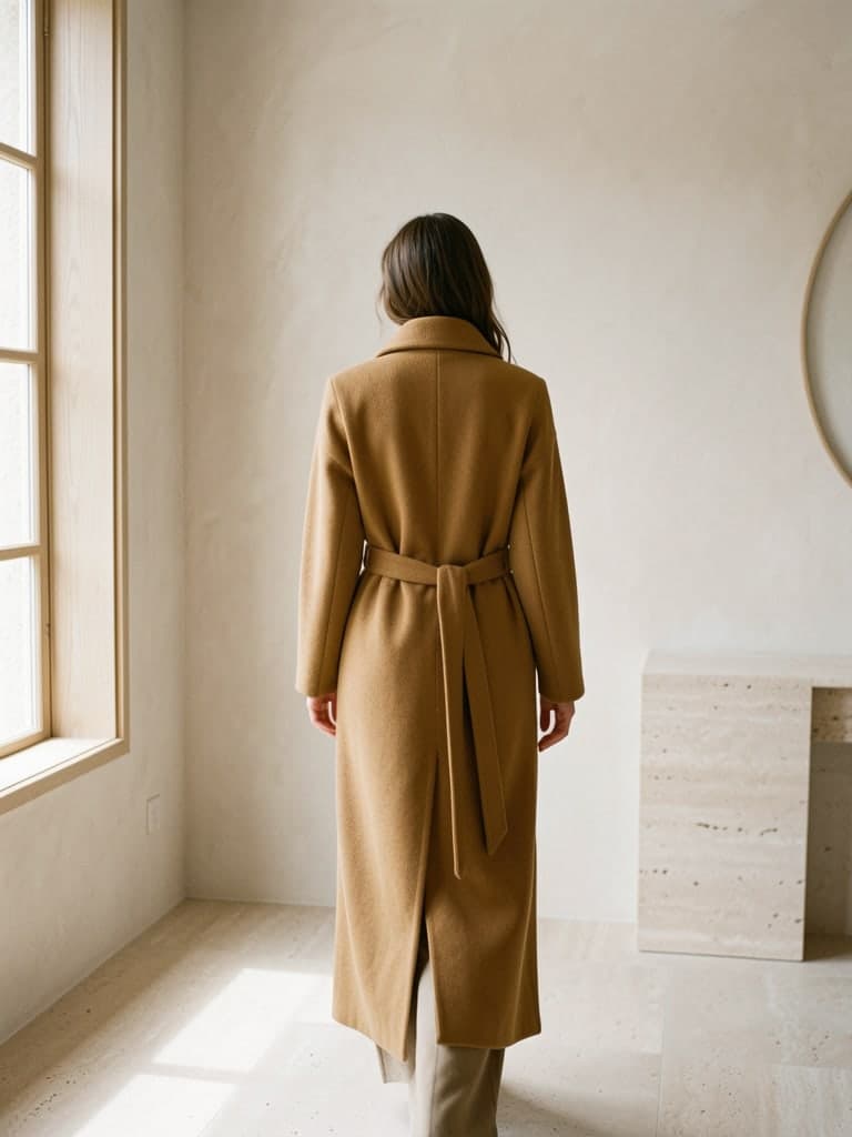 Camel Wrap Coat, photo 2 of 2